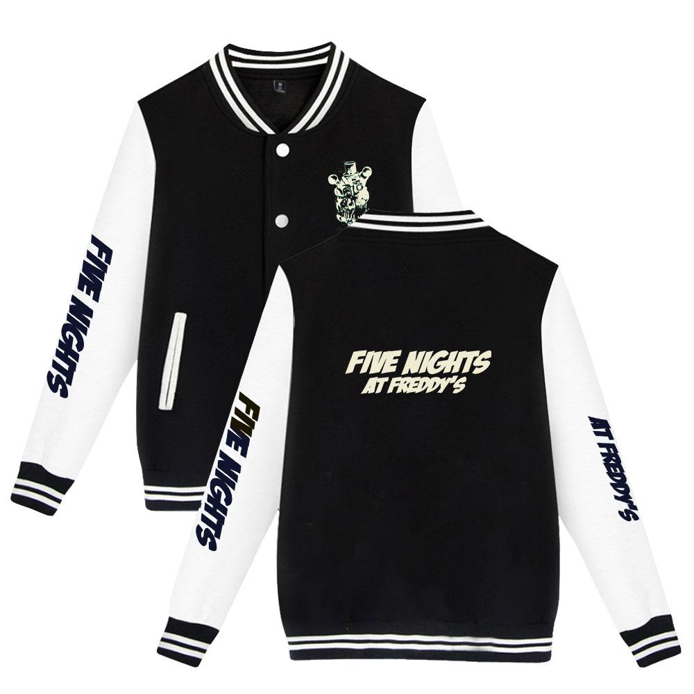 Five Nights At Freddy's Bomber Jacket Women Men Oversized Fashion Baseball Coat Jacket Streetwear Spring Autumn Bomber Outwear