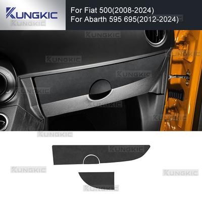 For Abarth 595/695 2012-2024 Fiat 500 2008-2024 Top Suede Sticker LHD RHD Car Copilot Passenger Box Interior Trim Accessories