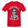 Unisex Bad Girls Taste Better Vintage T-Shirt Vintage Baumwolle Rundhals-T-Shirt