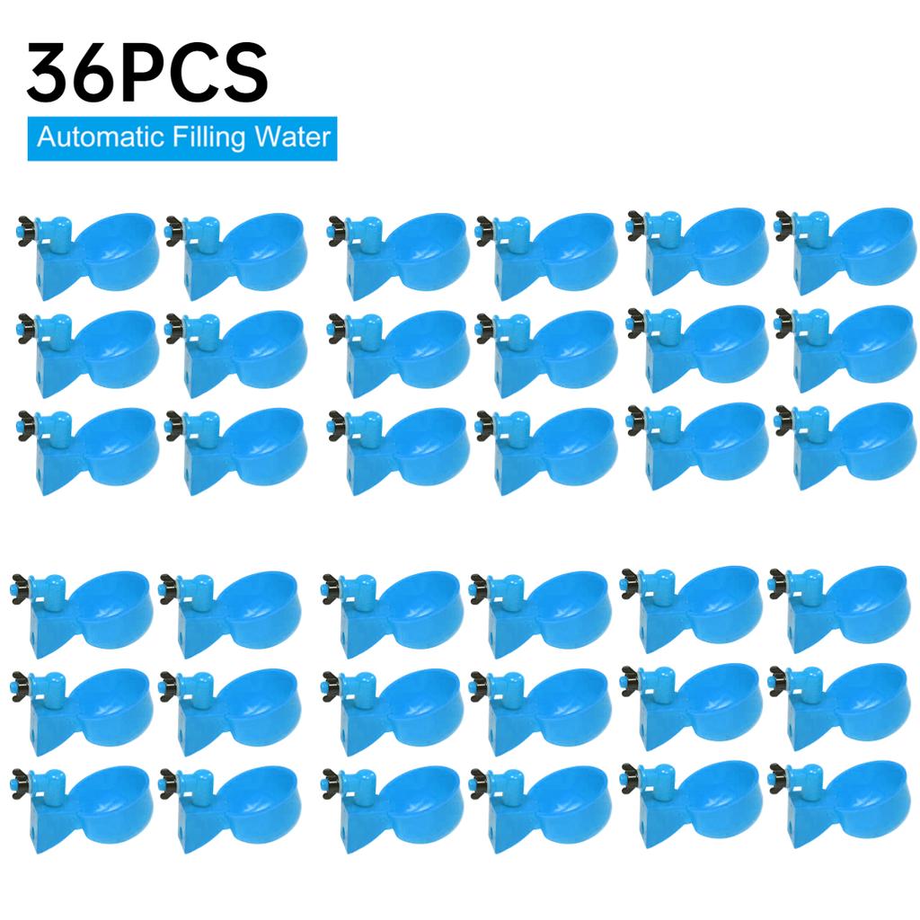 36-1PCS Chicken Drinking Cup Automatic Drinker Chicken Feeder Poultry Waterer Drinking Water Feeder for Chicks Duck Goose Quail