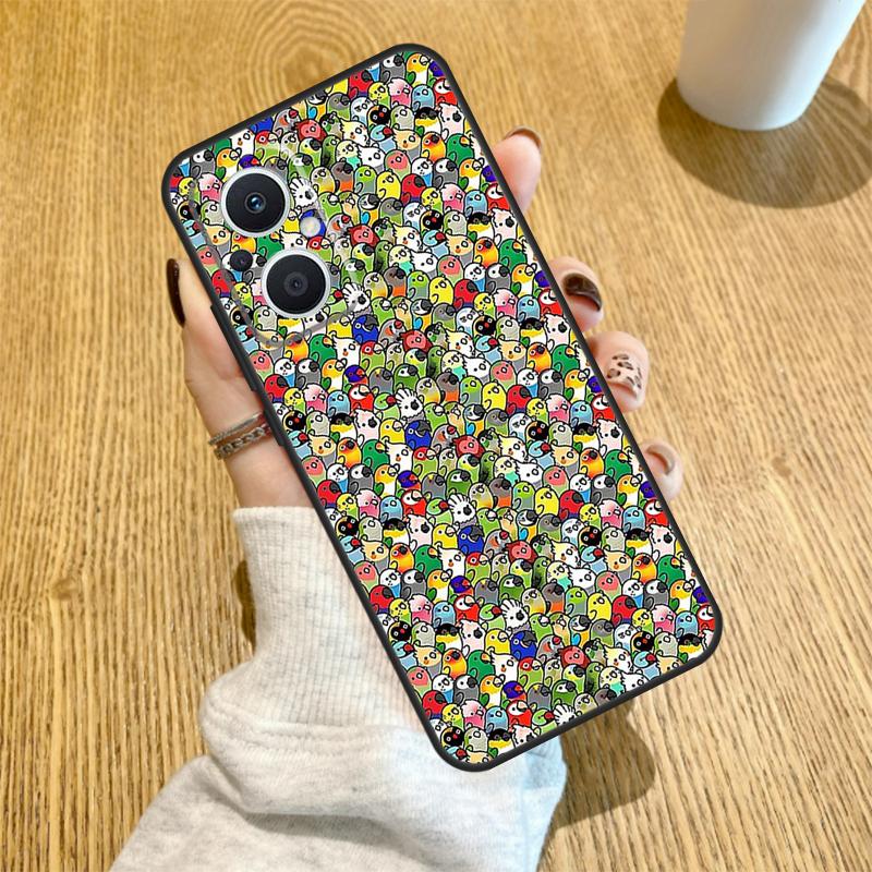 Cartoon Cockatiel Collage Funda For OPPO Reno 14 F 10 11 12 13 Pro 13F 12F 11F 7 8 Lite OPPO Find X6 X5 X8 X9 Pro Case