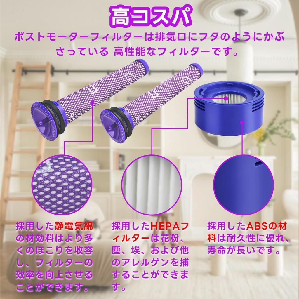 Vacuum Cleaner Filter Filter Compatible with V7 V8 SV10 SV10D SV10K SV11 HH11 Series Post Motor Filter Hepa Post Filter Filter Washable High