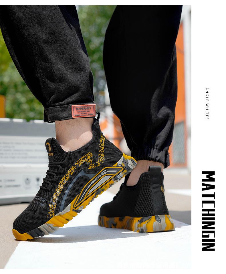 Zapatos de Seguridad para Hombre Transpirables Anti-Aplastamiento y Anti-Perforación - Calzado Resistente al Desgaste, Antideslizante, Cómodo y Protector.