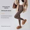 Women's High-Waisted Fleece-Lined Stirrup Yoga Pants – Warm, Thickened Base Layer with Tummy Control & Hip Lift for Autumn/Winter.