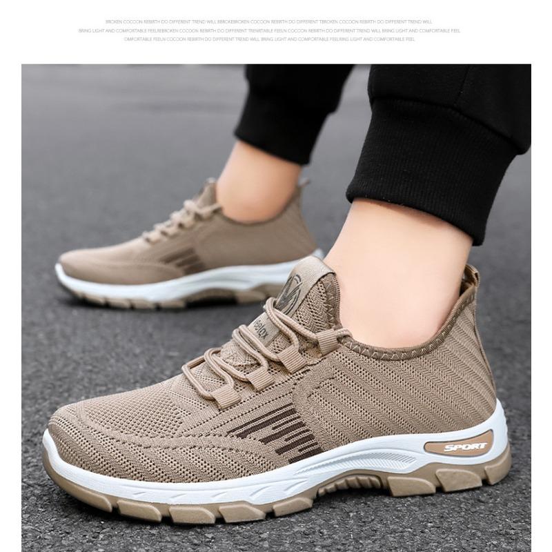 Fashion Men's Sports Shoes Summer Breathable Casual Sneakers Knitted Mesh Running Single Shoes Trendy for Men Cheap Shoes Clearance