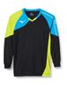 Mizuno Volleyball Game Shirt Black X Diva Blue X Lime Size 2XL To Japanese Size (Long Sleeve) V2MA9021, Green, (Equivalent 3L)
