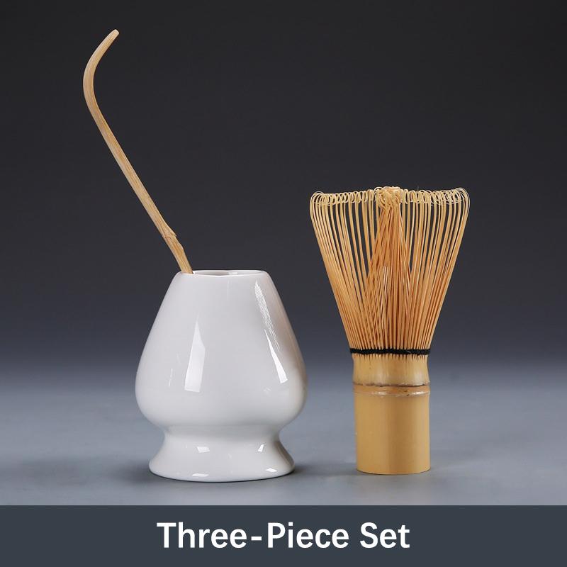 

3PCS Japanese Matcha Tea Set Whisk Stand Tea Ceremony Matcha Bowl Grinder Brushes Tea Tools Holder Tea-making Tea Accessories