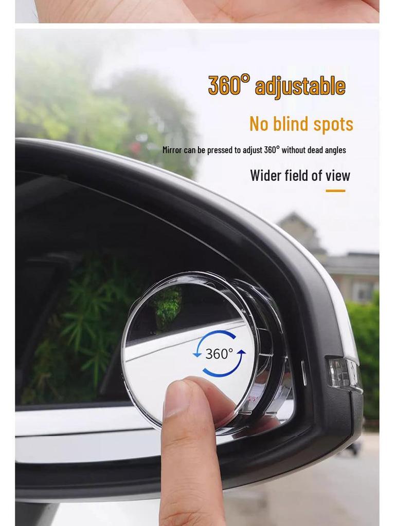 360° Verstellbarer Ultra-Klarer Totwinkelspiegel für Rückspiegel und Reifen-Rückwärtsfahren
