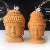 Große Buddha-Kopf-Statue Kerze Silikonform 3D Handgemacht Abstrakt Meditation Buddha Gips Kerzenherstellung Form Handwerk Heimdekoration