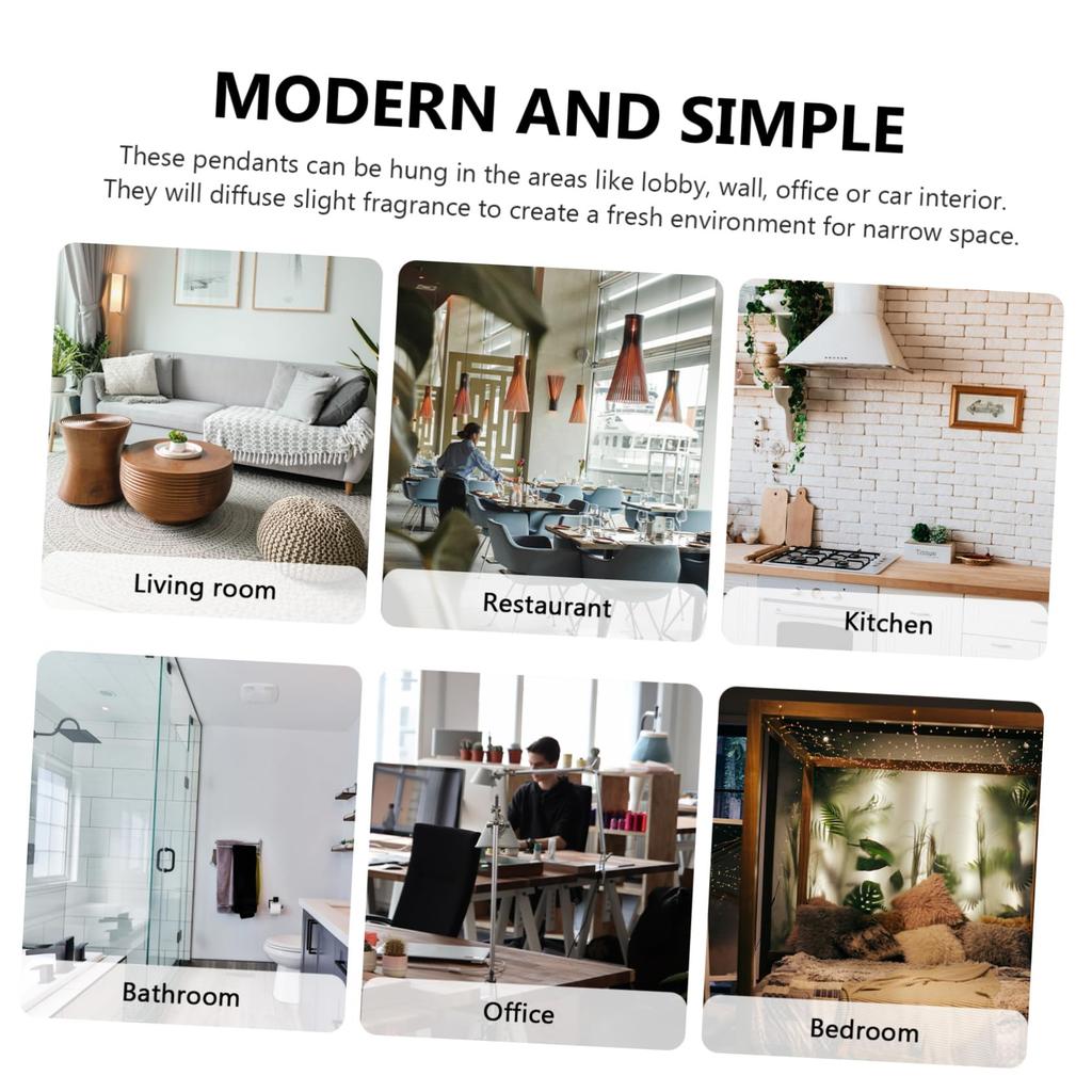 Healeved 6 buc Pandantiv Sticlă Aromă Sticlă Auto Sticlă Decorativă