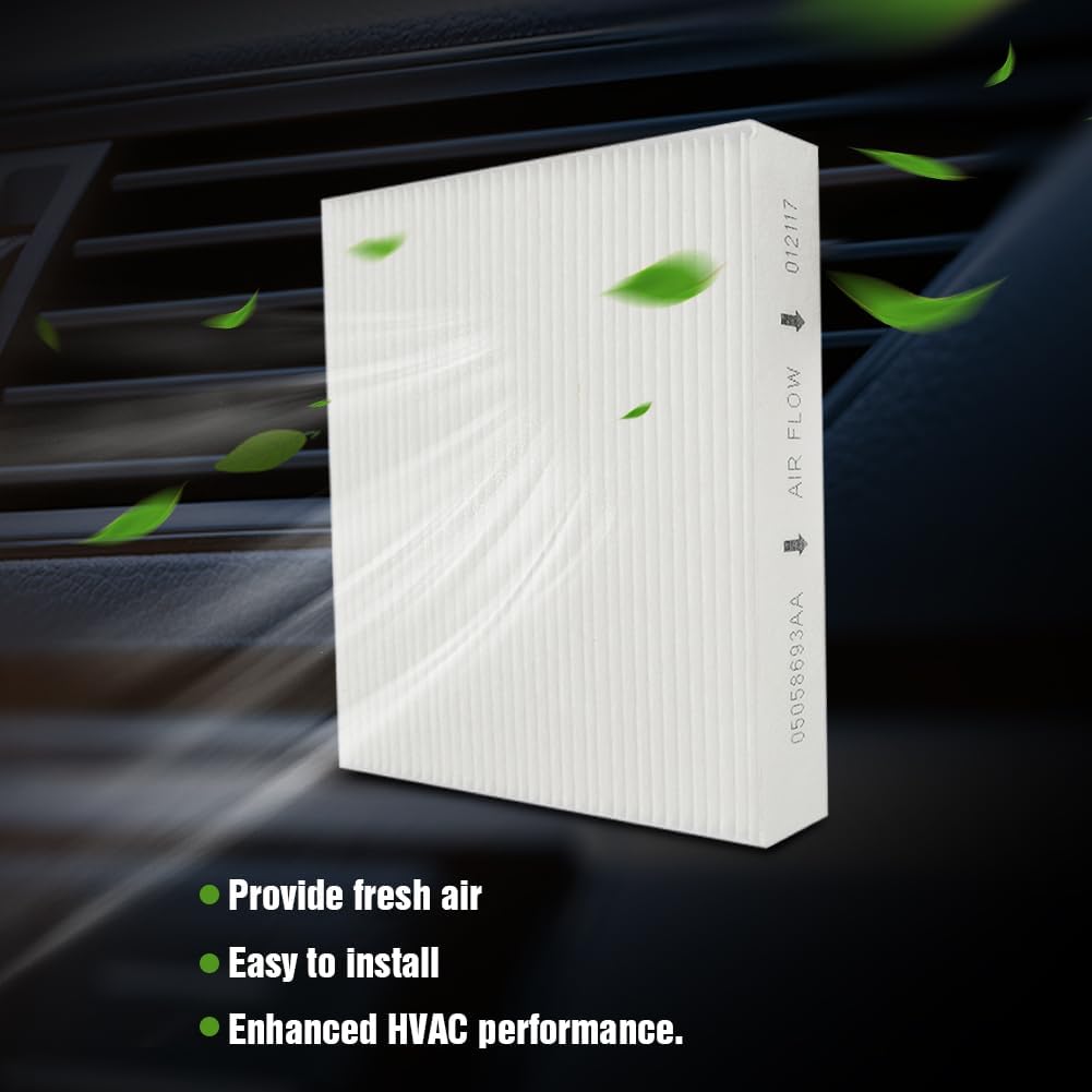 Air Filter Kit Cabin Air Filter & Filter Access Door 68052292AA 68318365AA for RAM 1500 2500 3500 Cabin