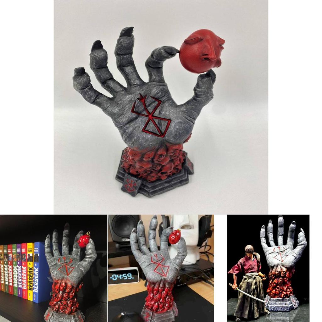 Unglaubliches Berserk Hand Gottes Dekorative Harz-Kunstwerke Fesselndes Halloween-Display