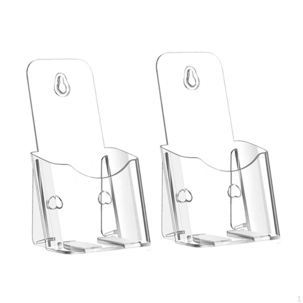 Acrylic Brochure Holder Clear Display Stand Magazines Table Countertop Desk or Wall Mount Organizer