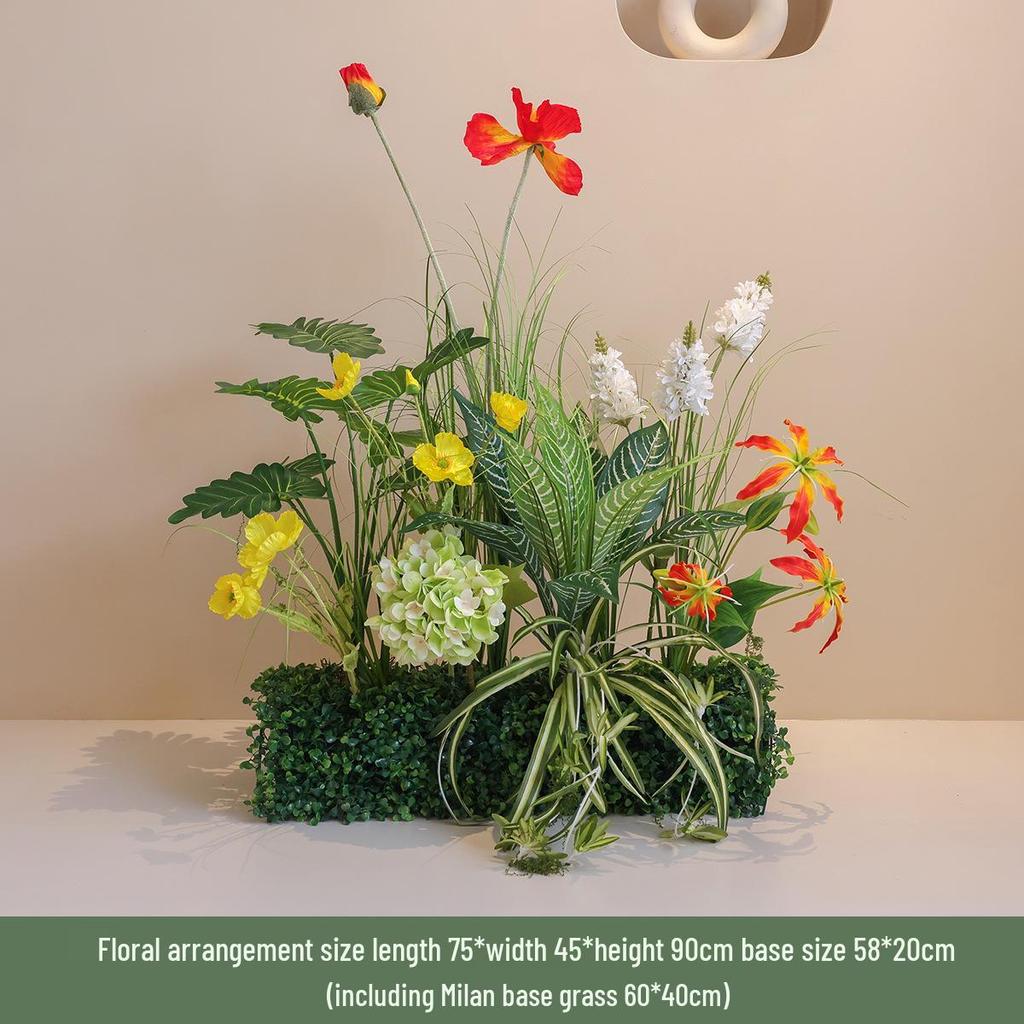 Artificial Green Plant Floral Arrangements for Indoor Decor in Hotels and Shops