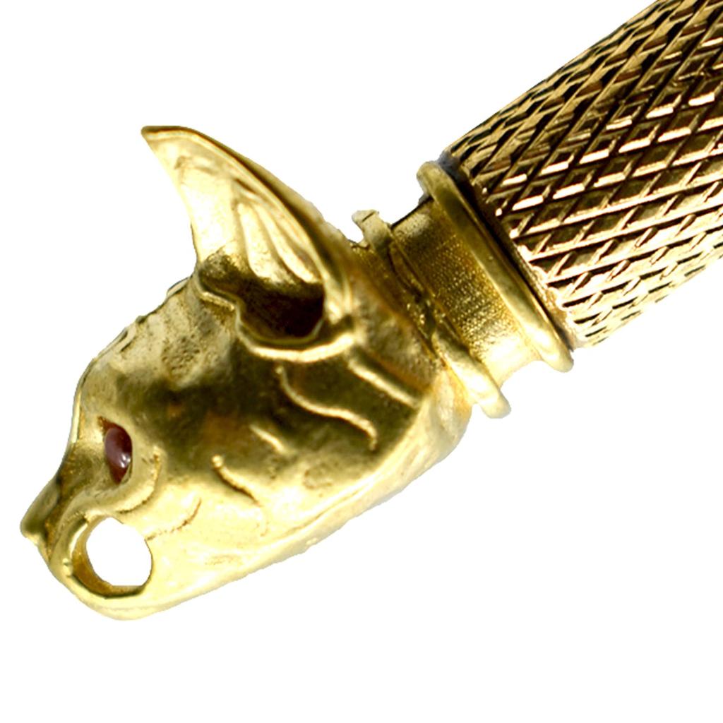 1 Messing-Kugelschreiber mit Gold a Traditionelles Neutrales Kugelschreiber-Schreibwaren Perfekt für Hochzeit und Schwarze Katzenkopf-Design Enthält eine spezielle Geschenkbeutel