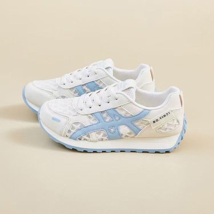 

Супермягкие толстоподошвенные немецкие тренировочные маленькие белые туфли 2025 лето новая легкая и удобная трендовая универсальная повседневная спортивная обувь женская обувь 40 небесно-голубой