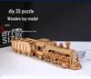 Deluxe 3D Wooden Train Puzzle Toy - Educational DIY Assembly Ornament