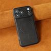 Magnetic Suction Full Coverage Leather Case for Apple iPhone 12-17 Pro Max, Drop-Proof, Men's & Women's