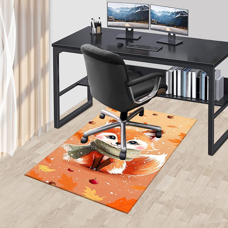 1PC Autumn Fox Extra Large Non Slip Floor carpet, Office, family, bedroom, Studio Large Area Rug Indoor Rugs, Vibrant Colors