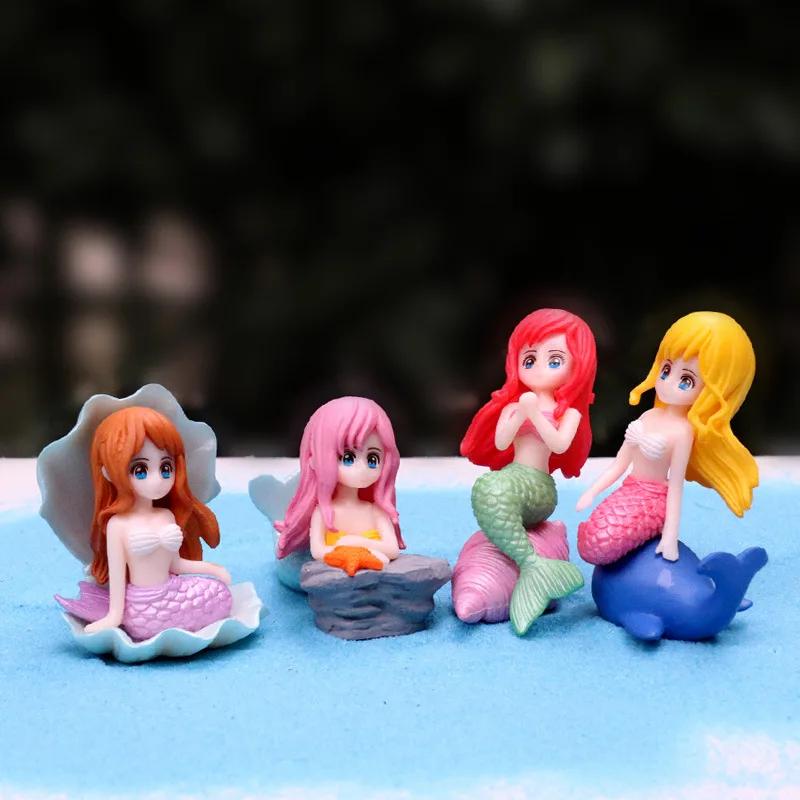 Interesting Aquarium Decoration DIY Mermaid Creative Cartoon Doll Micro Landscape Water Tank Fish Tank Landscaping Accessories
