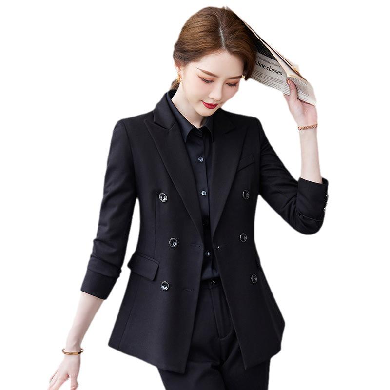 2023 High-End Women's Autumn Pant Suit: Elegant Formal Blazer Set for Professional Wear