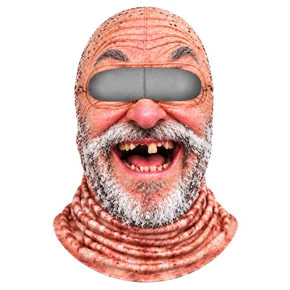 3D Face Printed Funny Ski Mask Old Man Pattern Winter Mask Cover  For Outdoor/Cycling/Pranks/Party