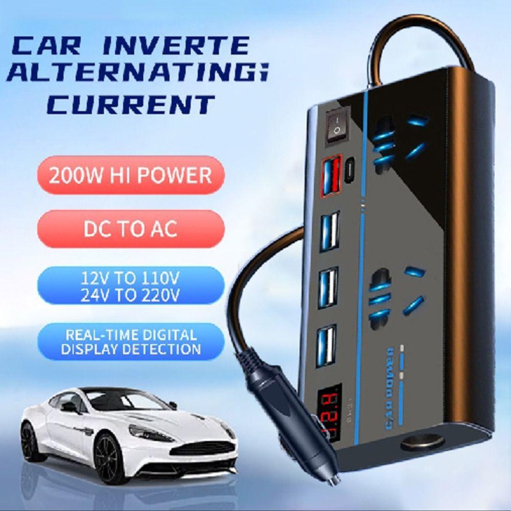 Universal Car Inverter DC 12V/24V To 220V Car Converter Socket Car Power Converter For Cars/trucks
