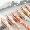 Fresh Style Cute Girl Heart Flower Metal Ballpoint Pen Office Supplies School Teacher Student Stationery Gift Writing Pens