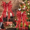 Fabric Charming Christmas Bow Decorations In Assorted Colors For Stylish Decor Holiday