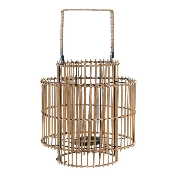 Bougeoir - DKD Home Decor - Métal Bambou - 30 X 30 X 32 Cm - Intérieur - Mixte