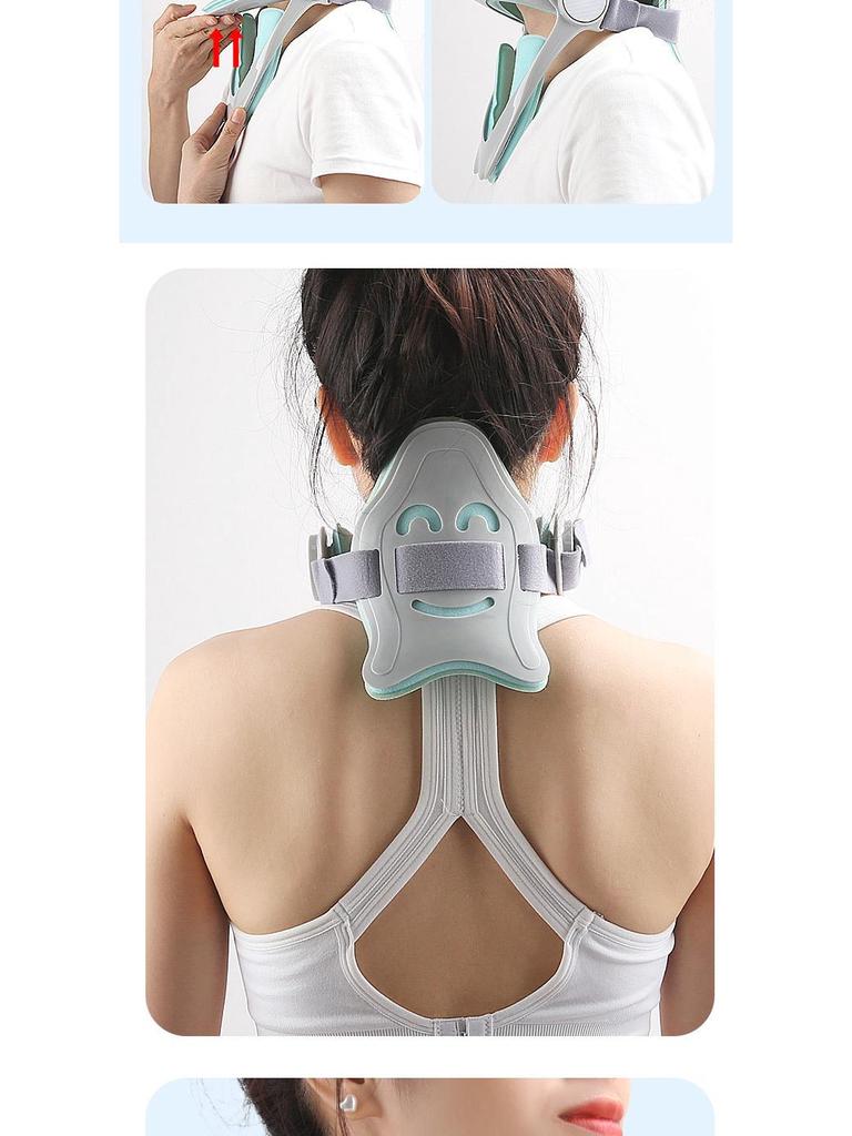 Halsstütze der fünften Generation, verstellbar: Anti-Verbiegungs-Traktionsgerät für Erwachsene & Kinder
