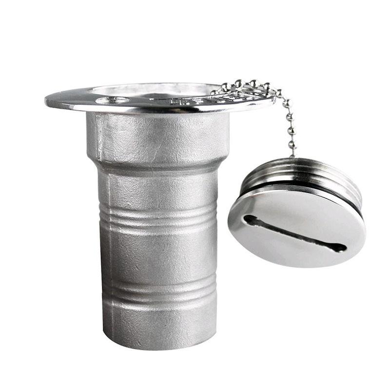 Boat 316 Stainless Steel FUEL 38mm 1-1/2'' Deck Fill Filler Cap Oil Tank with Keyless Cap Yacht Caravan