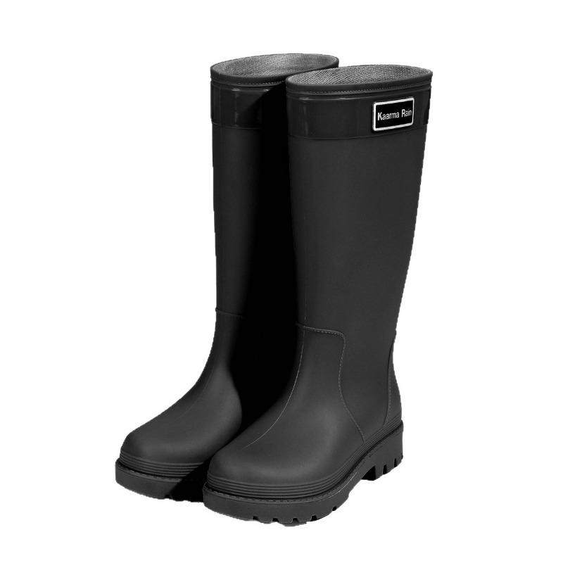Rain Shoes Fashionable Women's High Tube Long Tube Non-slip Warm Kitchen Thickened Women's Waterproof Shoes Adult Rain Boots Rubber Shoes Women