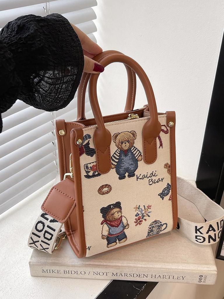 Katie Bear Damen Niedliche Handtasche im koreanischen Stil zum Umhängen - Kleine & Trendige Einzel-Schultertasche