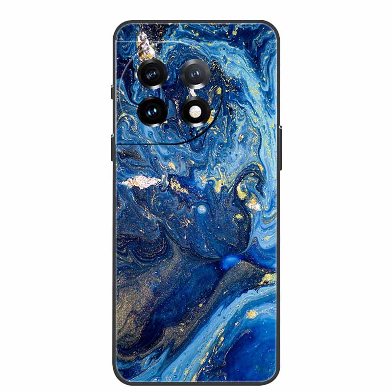 For One Plus 11 Case Marbled Granite Stone Texture Phone Cases for Oneplus 11R Shockproof Soft Cover on for Oneplus11 5G Silicon
