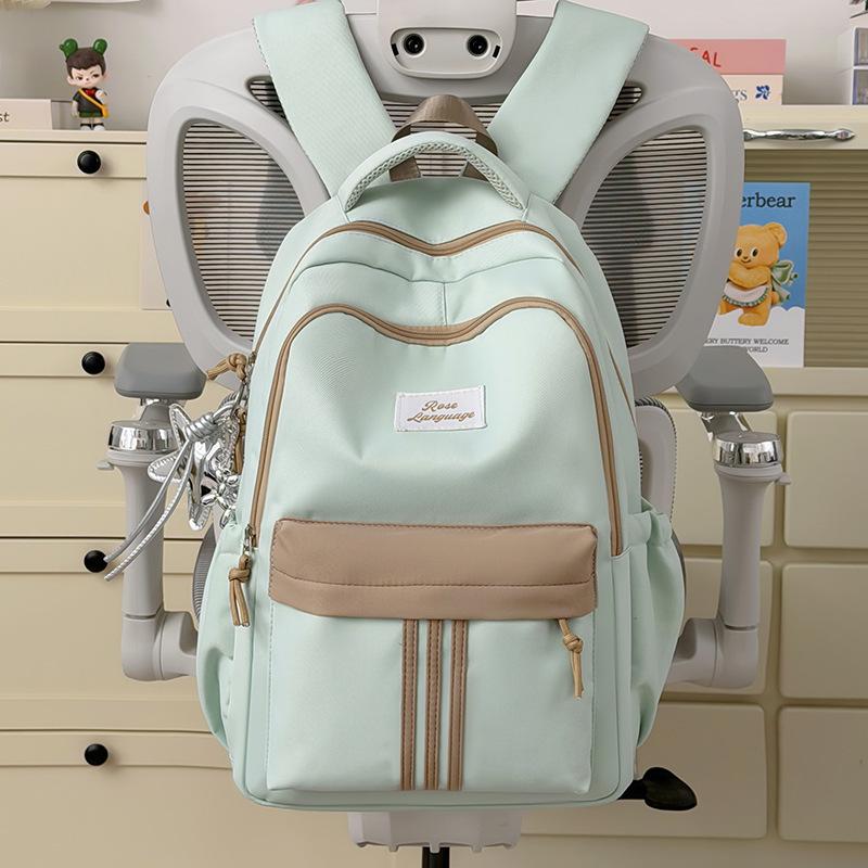Schoolbag New Cute Backpack Large Capacity Korean Version of Student Schoolbag Women's High Value Simple Fashion Versatile Travel Backpack