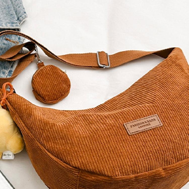 Stylish Corduroy Crossbody Bag Soft and Comfortable Shoulder Bags for Women