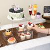 5pcs/6pcs acrylic white/transparent cake display rack suitable for business birthday banquets, weddingsholiday decoration racks