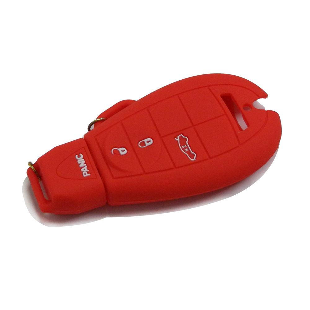 

jingyuqin 4 кнопки дистанционного силиконовый чехол для ключа чехол для Dodge JCUV Ddart Jeep Grand Cherokee компас долгота Patriot Chrysler красный