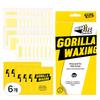 Gorilla Waxing 50-Sheet All-in-One Mega Zero Stickiness Wax Strips Self-Waxing Set 152g 6 Pcs