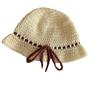 New pure hand knitted big brim mushroom hat spring fashion adult hat sun protection sunshade hat