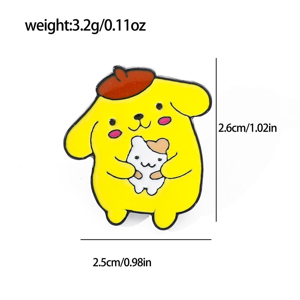 Японский креативный металлический значок Sanrio милый собачка-пудинг call сплав брошь аксессуар булавка