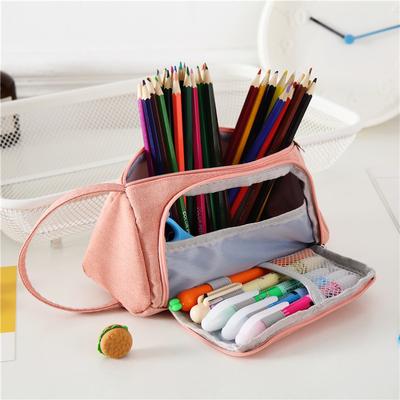 Jolie trousse à crayons Kawaii, grande capacité, fournitures scolaires