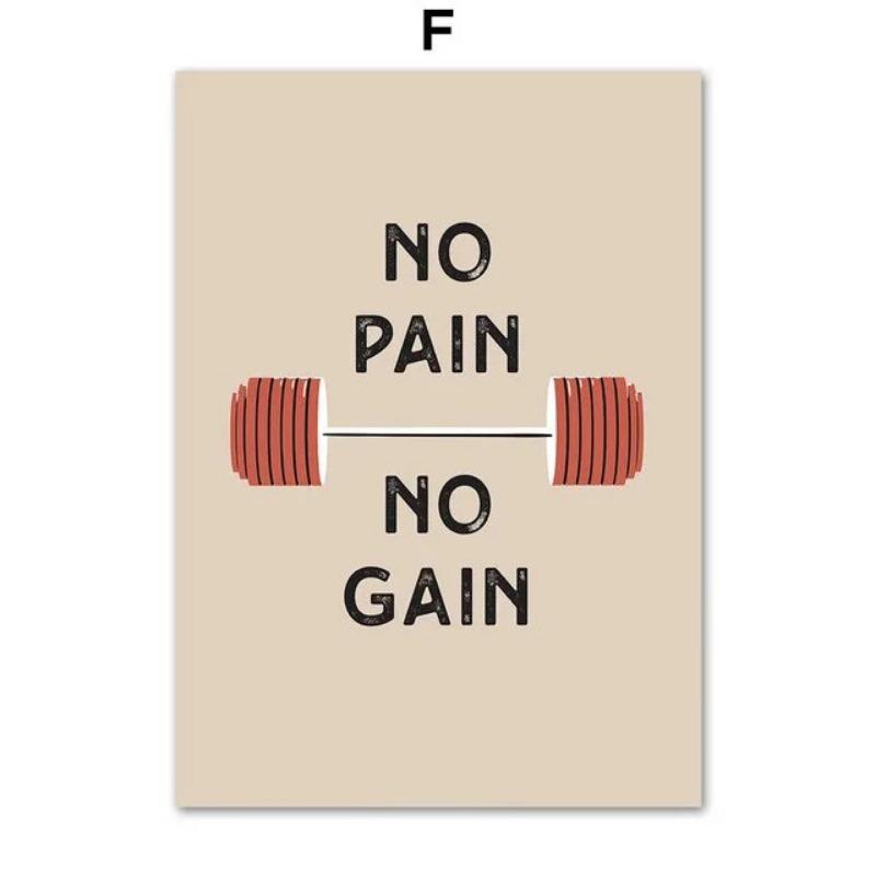 Home Gym Dekor Poster, Hantel Langhantel Fitness Sport Laufen, Wandkunst Leinwandgemälde, Nordische Drucke, Ideale Wandbilder