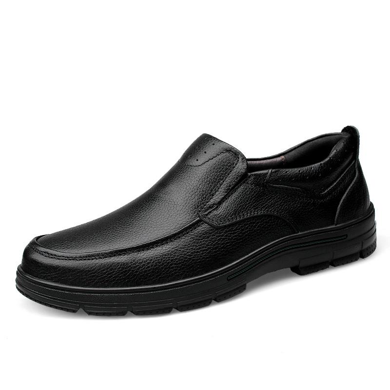 Newest High Quality Men'S Shoes 100% Genuine Leather Casual Shoes Men Luxury Dad Slip On Shoes Cow Leather Loafers Plus Size 36-46