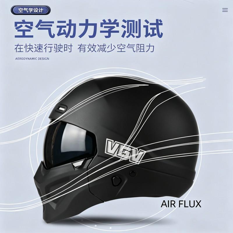Full Face Motorcycle Helmet DOT Approved ABS Shell Adult Unisex All Season Ride Protection With Bluetooth Slot