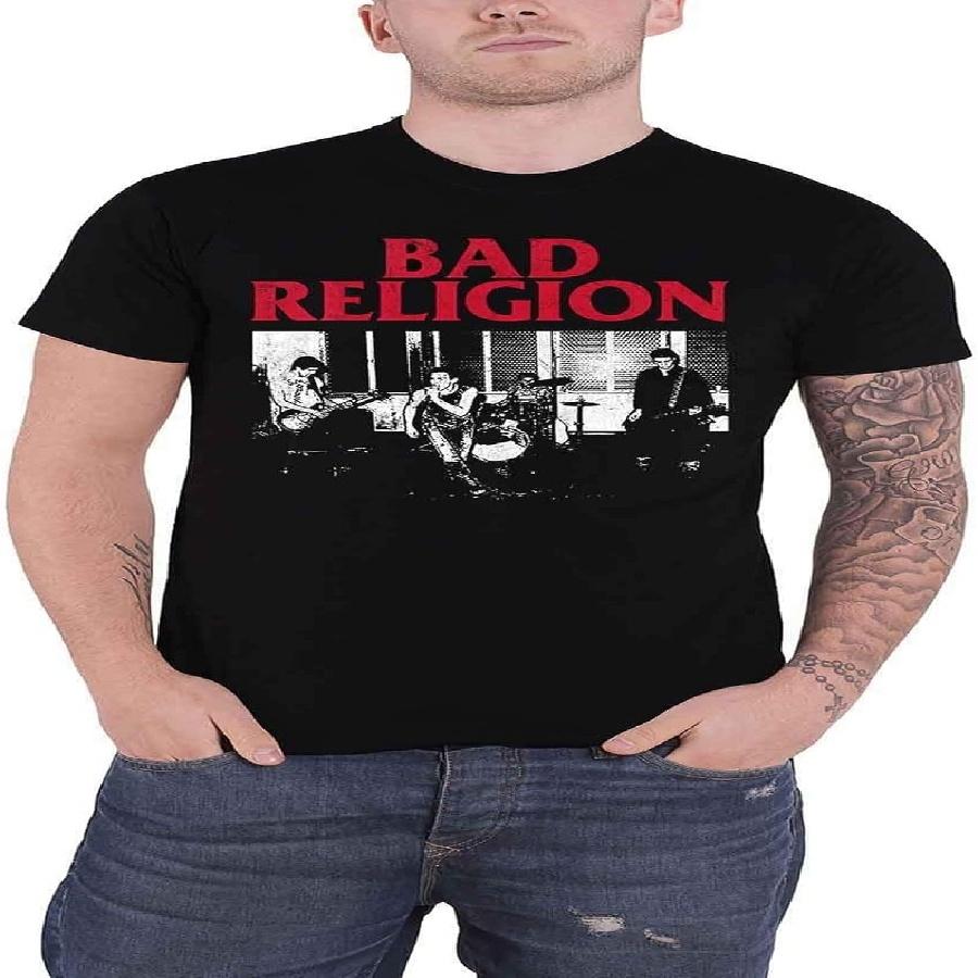 Bad Religion T Shirt Live 1980 Band Logo Official Mens Black Size XL XXXXXL чёрный