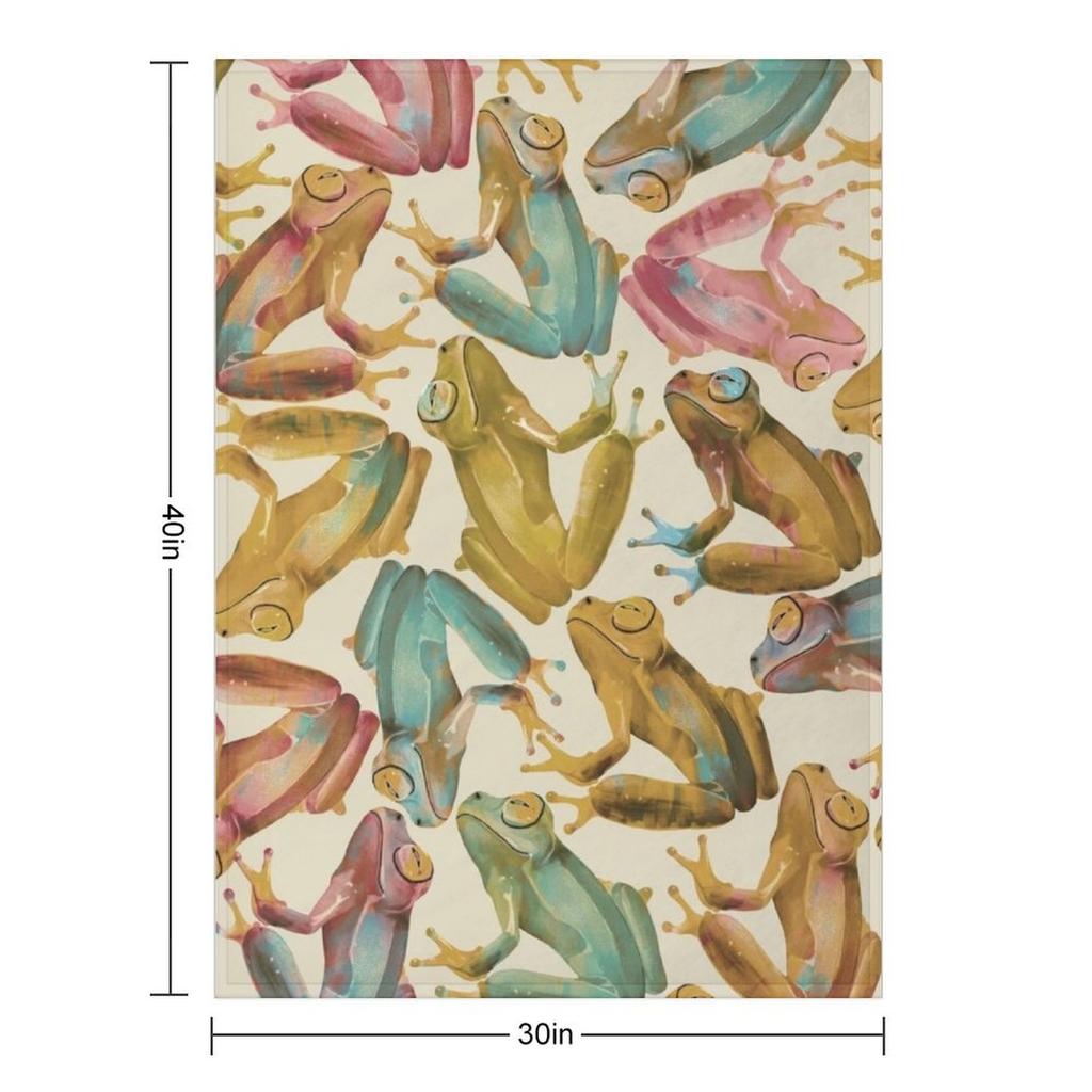 Vintage Frogs Throw Blanket Sofas Thins Heavy warm for winter Blankets