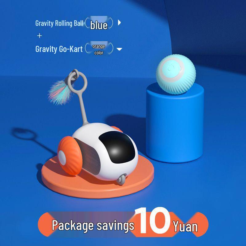 Smart Cat Racing Car Toy: Self-Entertaining Remote Control with Gravity Mouse Stick for Cats