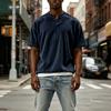 Men's Casual Two-Layer Short Sleeve T-Shirt - Fashionable Look Top for Summer Everyday Wear - Slim Fit Basic Tee for Men